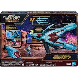 Hasbro - Marvel Guardiani della Galassia Vol. 3, Navicella Spaziale, Action Figure con Veicolo e Accessorio Blaster - F65885L00