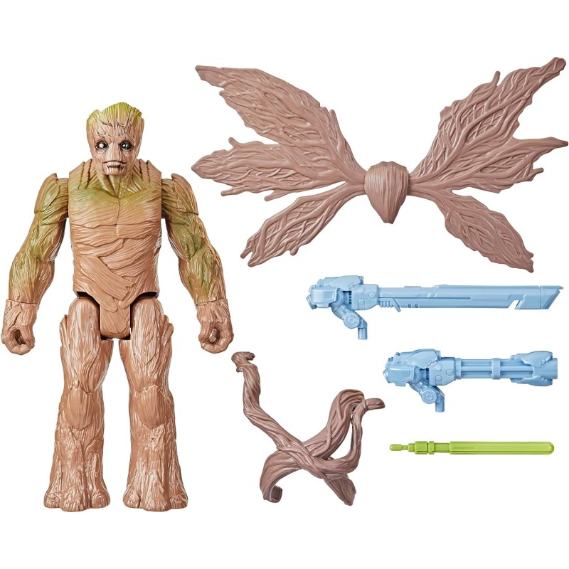 Hasbro- Marvel Titan Hero Series, action figure Deluxe Blast  N Battle di Groot da 29 cm, Guardiani della Galassia Vol. 3 - F687