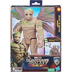 Hasbro- Marvel Titan Hero Series, action figure Deluxe Blast  N Battle di Groot da 29 cm, Guardiani della Galassia Vol. 3 - F687