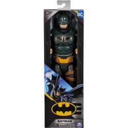 Spin Master - Dc comics, Action Figure Batman Armatura Grigia, Personaggio Mondo Batman Alto 30 cm con 11 Punti di Articolazione