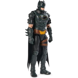 Spin Master - Dc comics, Action Figure Batman Armatura Grigia, Personaggio Mondo Batman Alto 30 cm con 11 Punti di Articolazione