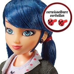 Rocco Giocattoli - Miraculous - Bambola con i suoi due abiti - Ladybug e Marinette - Bambola articolata da 26 cm con i suoi due 