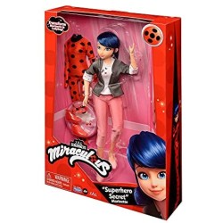 Rocco Giocattoli - Miraculous - Bambola con i suoi due abiti - Ladybug e Marinette - Bambola articolata da 26 cm con i suoi due 