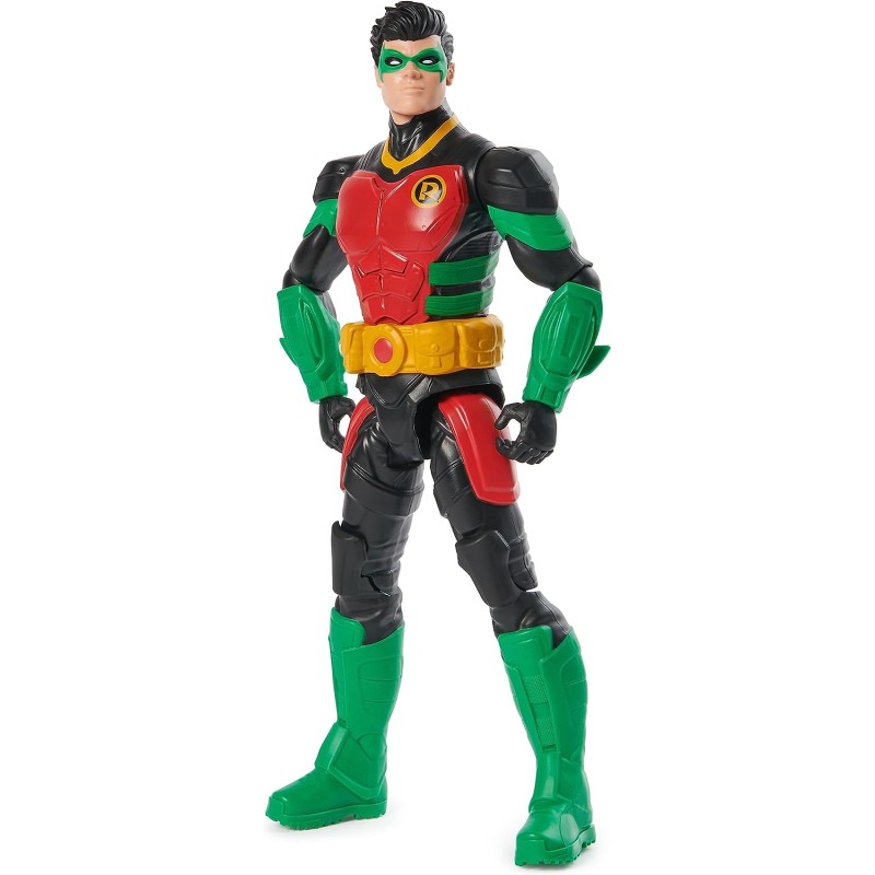 Spin Master - Dc comics, Action Figure Robin Armatura, Personaggio Mondo Batman Alto 30 cm con 11 Punti di Articolazione - SP606