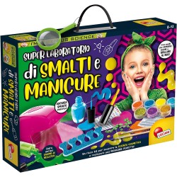 Lisciani Giochi - I m a Genius Super Manicure, Base Smalto, Colorato, Glitter, Pigmento Cambia Colore con la Luce, 97395