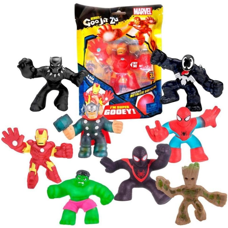 Grandi Giochi - Eroi Marvel Goo Jit Zu Nuova Serie, Modelli Assortiti, 13 cm, GJT26000