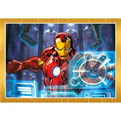 Clementoni - 21525 - Supercolor Marvel The Avengers - 4 (12,16,20 e 24 Pezzi), Cartoni Animati, Puzzle Supereroi