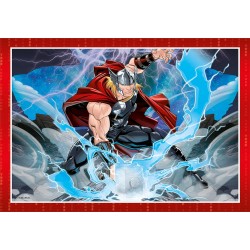 Clementoni - 21525 - Supercolor Marvel The Avengers - 4 (12,16,20 e 24 Pezzi), Cartoni Animati, Puzzle Supereroi