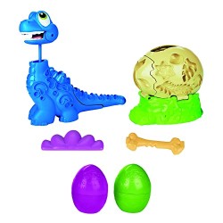 Hasbro - Play-Doh Dino Crew - Il Brontosauro Che Scappa, Dinosauro Giocattolo con 2 Uova, Bambini dai 3 Anni in su, F15035L00