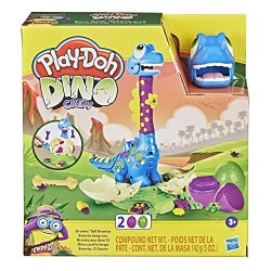 Hasbro - Play-Doh Dino Crew - Il Brontosauro Che Scappa, Dinosauro Giocattolo con 2 Uova, Bambini dai 3 Anni in su, F15035L00