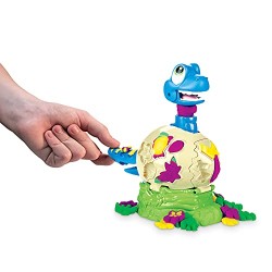 Hasbro - Play-Doh Dino Crew - Il Brontosauro Che Scappa, Dinosauro Giocattolo con 2 Uova, Bambini dai 3 Anni in su, F15035L00