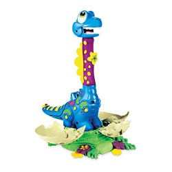 Hasbro - Play-Doh Dino Crew - Il Brontosauro Che Scappa, Dinosauro Giocattolo con 2 Uova, Bambini dai 3 Anni in su, F15035L00