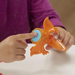 Hasbro - Play-Doh Dino Crew - Il T-Rex Mangione, dinosauro giocattolo con suoni da dinosauro e 3 uova Play-Doh, per bambini dai 