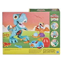 Hasbro - Play-Doh Dino Crew - Il T-Rex Mangione, dinosauro giocattolo con suoni da dinosauro e 3 uova Play-Doh, per bambini dai 