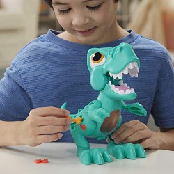 Hasbro - Play-Doh Dino Crew - Il T-Rex Mangione, dinosauro giocattolo con suoni da dinosauro e 3 uova Play-Doh, per bambini dai 