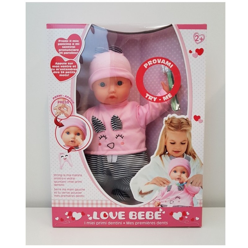 Love Bebe i primi Dentini 46cm con 24 Suoni - Giochi Preziosi