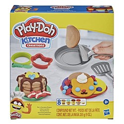 Hasbro - Play-Doh Kitchen Creations Flip  n Pancakes, per Bambini dai 3 Anni in su, con 8 Colori, 14 componenti, F12795L00