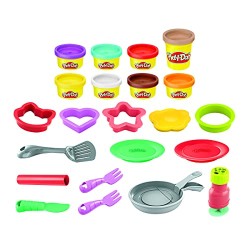 Hasbro - Play-Doh Kitchen Creations Flip  n Pancakes, per Bambini dai 3 Anni in su, con 8 Colori, 14 componenti, F12795L00