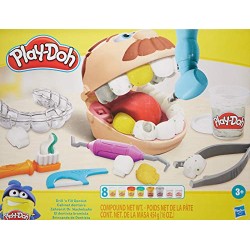 Hasbro - Play-Doh Dottor Trapanino, Giocattolo per Bambini dai 3 Anni in Su, con 8 Barattoli di Composto Modellabile, Colori Ass