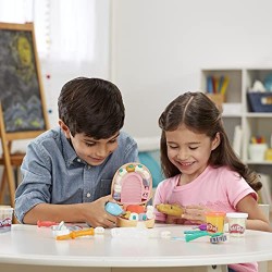 Hasbro - Play-Doh Dottor Trapanino, Giocattolo per Bambini dai 3 Anni in Su, con 8 Barattoli di Composto Modellabile, Colori Ass