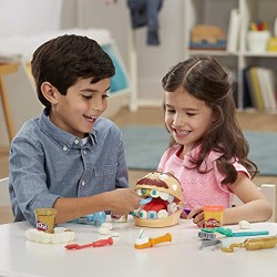 Hasbro - Play-Doh Dottor Trapanino, Giocattolo per Bambini dai 3 Anni in Su, con 8 Barattoli di Composto Modellabile, Colori Ass