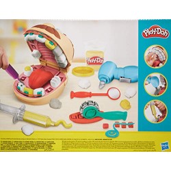 Hasbro - Play-Doh Dottor Trapanino, Giocattolo per Bambini dai 3 Anni in Su, con 8 Barattoli di Composto Modellabile, Colori Ass