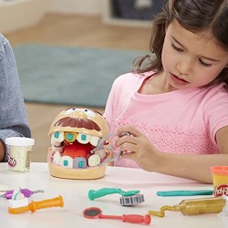 Hasbro - Play-Doh Dottor Trapanino, Giocattolo per Bambini dai 3 Anni in Su, con 8 Barattoli di Composto Modellabile, Colori Ass