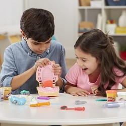 Hasbro - Play-Doh Dottor Trapanino, Giocattolo per Bambini dai 3 Anni in Su, con 8 Barattoli di Composto Modellabile, Colori Ass