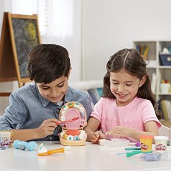 Hasbro - Play-Doh Dottor Trapanino, Giocattolo per Bambini dai 3 Anni in Su, con 8 Barattoli di Composto Modellabile, Colori Ass