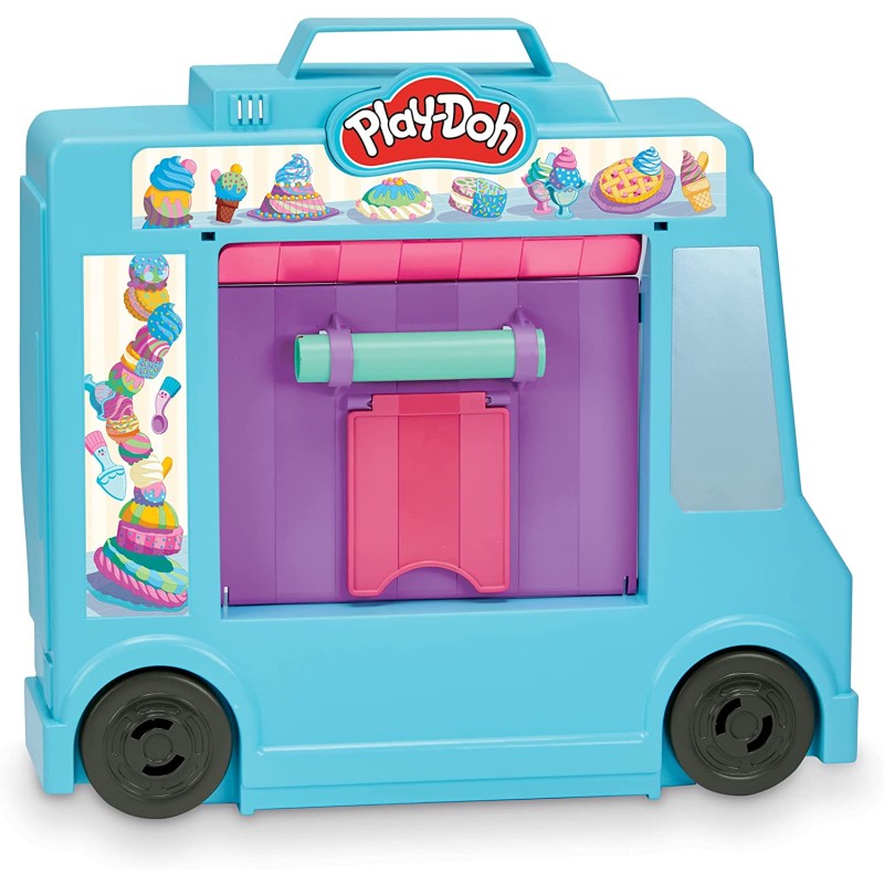 Hasbro - Play-Doh- il carrello dei gelati, Ice Cream Truck PLAYSET, F13905L0