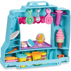 Hasbro - Play-Doh- il carrello dei gelati, Ice Cream Truck PLAYSET, F13905L0