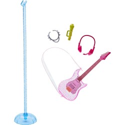 Mattel - Barbie - Grande Città, Grandi Sogni, Barbie Malibu Bionda Alta 29,21 cm Canta con Microfono e Chitarra, Luci e Suoni e 