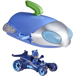 Hasbro - PJ Masks - Super pigiamini, Quartier Generale 2-in-1, playset della sede centrale e razzo giocattolo per età prescolare