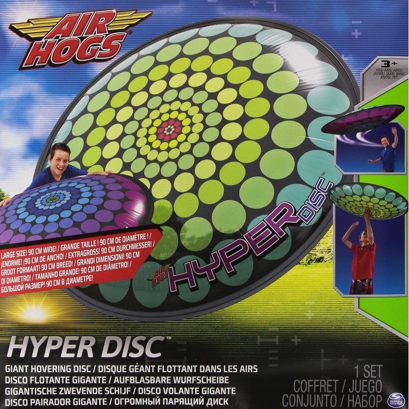 SpinMaster- Disco Volante Gonfiabile Hyper, Multicolore, 6024920