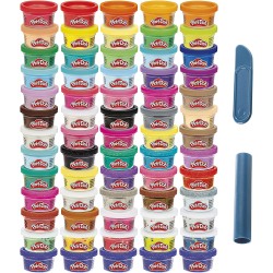 Hasbro - Play-Doh Ultimate Color Collection, Confezione da 65 composti modellabili Assortiti età 3+, atossico, barattoli da 28 G