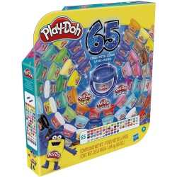 Hasbro - Play-Doh Ultimate Color Collection, Confezione da 65 composti modellabili Assortiti età 3+, atossico, barattoli da 28 G