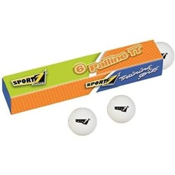 Scatola 6 Palline Ping Pong Gioventù Unisex, Bianco, 40 mm - 708800061