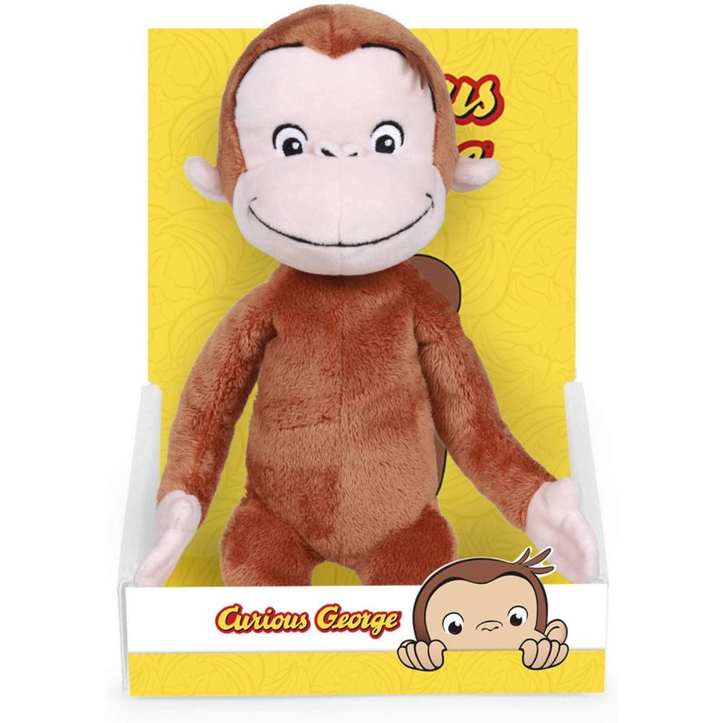 Famosa Softies - Curious George Abominable Movie Dreamworks Carattere Peluche, 25 cm, Colore Multicolore, 760018212