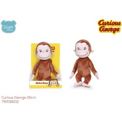 Famosa Softies - Curious George Abominable Movie Dreamworks Carattere Peluche, 25 cm, Colore Multicolore, 760018212