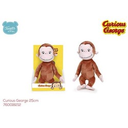 Famosa Softies - Curious George Abominable Movie Dreamworks Carattere Peluche, 25 cm, Colore Multicolore, 760018212