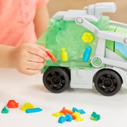 Hasbro - Play-Doh - Wheels, Che bello scaricare, camion dei rifiuti 2 in 1 con rifiuti di pasta modellabile e 3 vasetti, F51735L