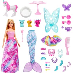 Mattel - Barbie Dreamtopia - Calendario dell’Avvento, tanti regali per 25 giorni, con accessori, HGM66