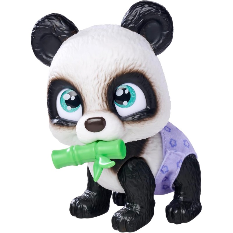 Simba - Pamper Petz Panda, simpatico animaletto con pannolino con funzione color-change, zampa magica, tre sorprese, 15 cm, 1059