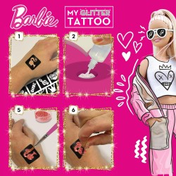 Lisciani Giochi- Barbie My Glitter Tattoo, 100958