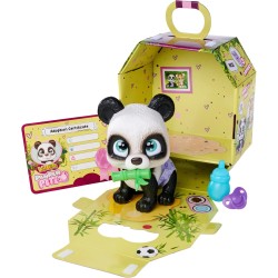 Simba - Pamper Petz Panda, simpatico animaletto con pannolino con funzione color-change, zampa magica, tre sorprese, 15 cm, 1059