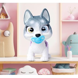 Simba - Pamper Petz Husky, con pannolino con funzione color change, zampa magica e tre sorprese, 15 cm, 105950135