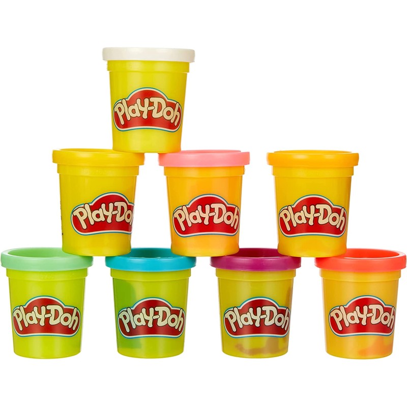 Hasbro Play-Doh 8 Pack Rainbow, 8 Barattoli, E5062EU40