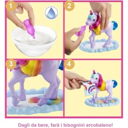 Barbie Dreamtopia Playset Unicorno con Barbie Royal, unicorno con effetto cambia-colore e 18 accessori, GTG01