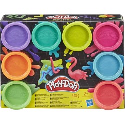 Hasbro Play-Doh 8 Pack Neon, 8 Barattoli, E5063EU40