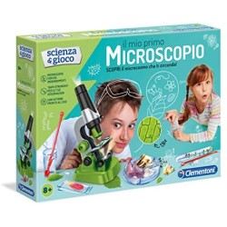 Clementoni- Scienza & Gioco Il Mio Primo microscopio, 8+ Anni, Multicolore, 12794